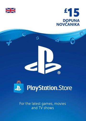 PlayStation Card 15£ UK Dopuna Kartica Kod Cena Jeftino Srbija